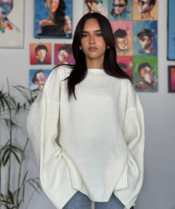 Off White Over-Sized Pullover