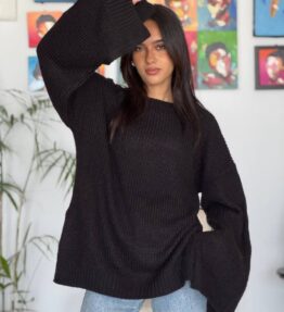 Black Over-Sized Pullover