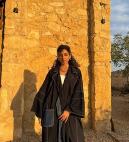 Black X Denim Long Cardigan