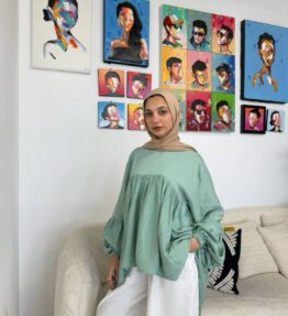 Mint Green Butterfly Blouse